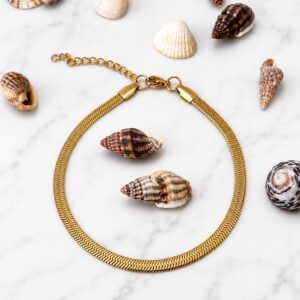 Snake Gold Anklet 4mm