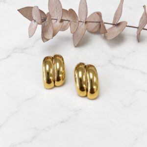 Luna Double Hoops